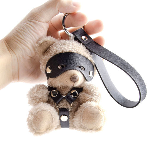 成人情趣玩具BDSM眼罩束缚熊捆绑姿势玩具小熊情侣钥匙扣挂件批发