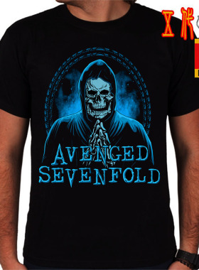 avenged sevenfold 七级炼狱铁拳摇滚t恤男潮庞克硬核金属乐队A7X