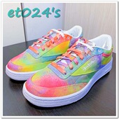 et024 复古休闲板鞋 锐步Club 男女经典 彩虹扎染 FX4772