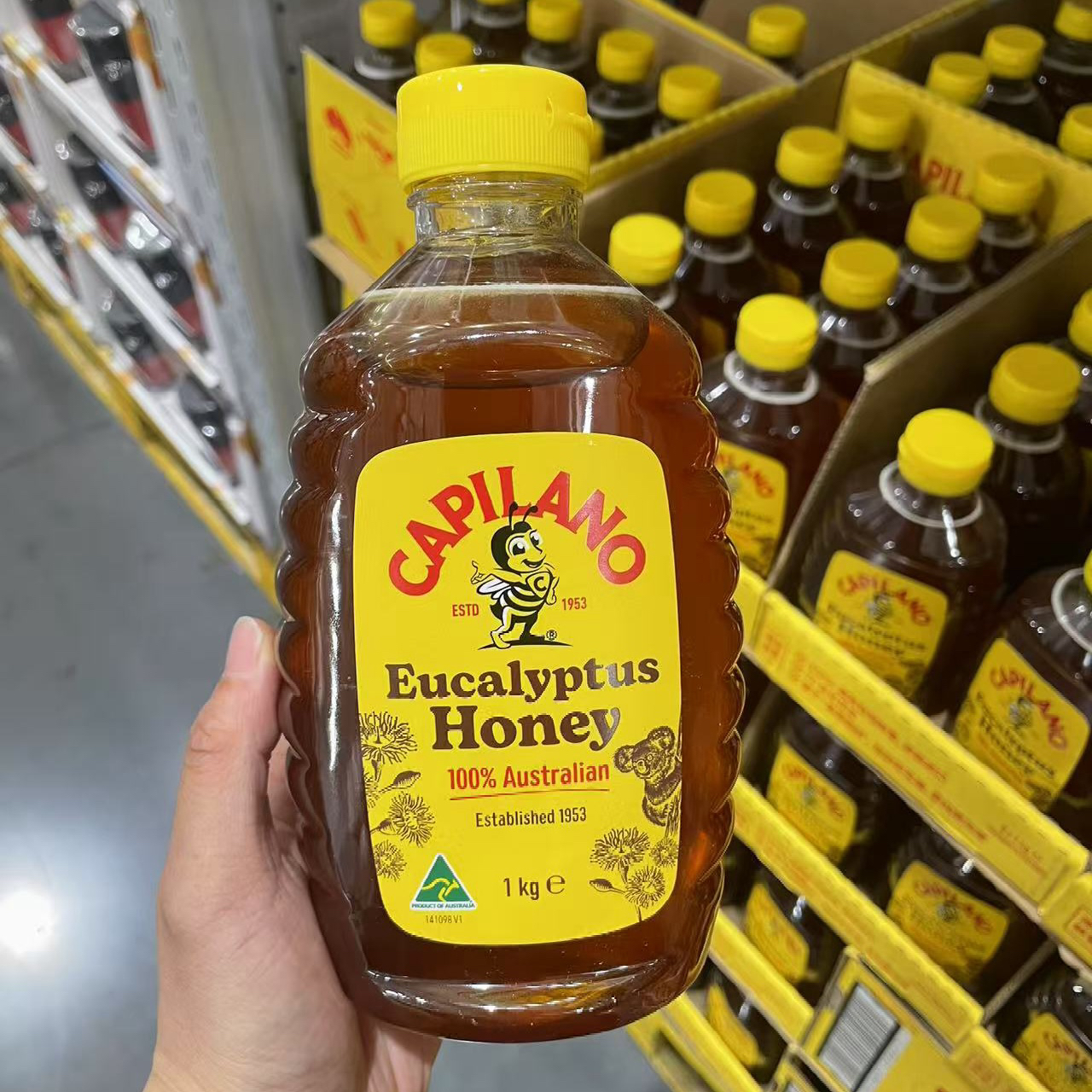 山姆超市国内代购 澳大利亚CAPILANO康蜜乐蜂蜜1kg桉树蜜