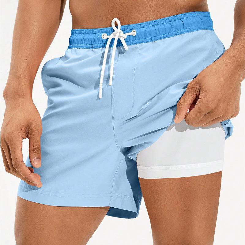 盖浪可下水双层弹力速干沙滩裤