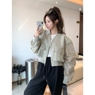 外套女棒球服春春新款宽松显瘦 bf韩版时尚ins时髦短款上衣