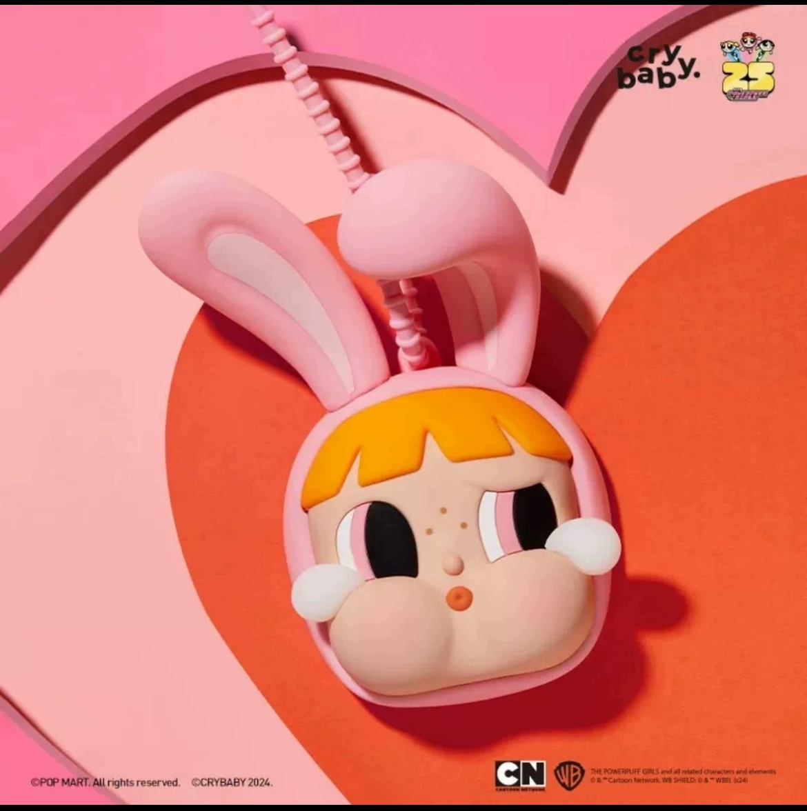 POPMART泡泡玛特CRYBABY落日歌会哭哭熊耳机包哭娃手机支架镜子