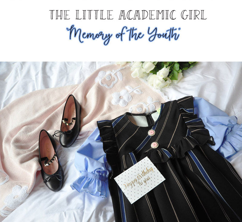 SPOON韩国学院派条纹荷叶边泡泡袖娃娃连衣裙在类目 女装/女士精品, 连衣裙中 - 来自Buy2taobao.com提供专业的淘宝代购服务