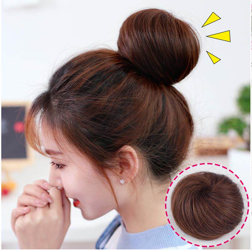 假发丸子头假发包盘发花苞头发新娘卷发包直发包蓬松假发发圈