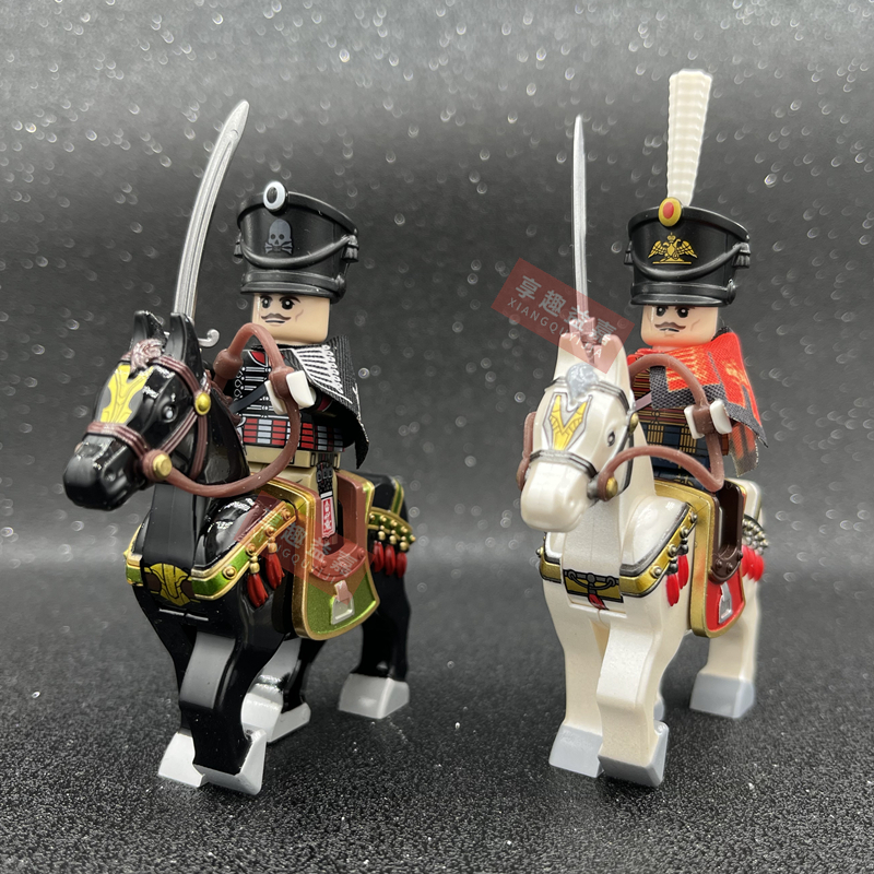 欧洲拿破仑军事骑兵士兵积木人仔