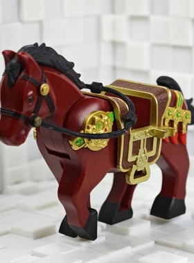 兼容国产10509古代三国战马教育积木零件马匹 骑马 动物小颗粒moc