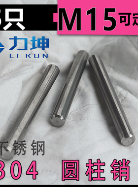 304不锈钢圆柱销GB119固定销子轴定位销M15*60*85*90*70*150*220