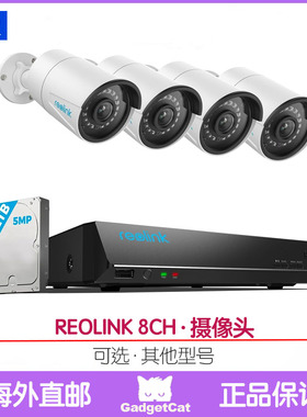 REOLINK 4K 8CH NVR 2TB 摄像头 RLK8-410B4 RLK8-1200B4美国代购