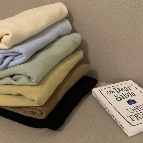 Трикотажный зимний приятный телу свитер, 2022, в корейском стиле