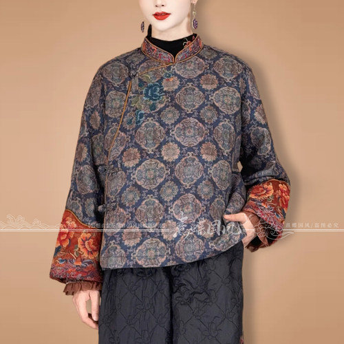 新中式国风刺绣棉衣外套