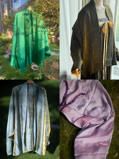 青泠谷浮光跃金人丝提花飞机袖