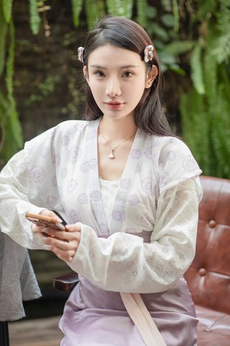 青泠谷仿正仓院琵琶花宝相花日常衫子背子上新春夏汉服