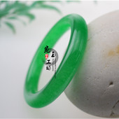 满绿玉手环特价 正品 冰种圆条油清玉镯子 石英岩玉手镯 天然玉石