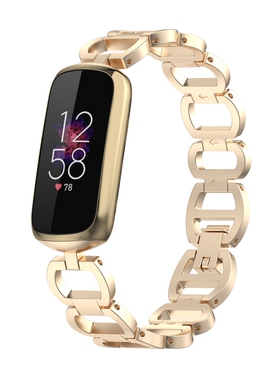 适用fitbit luxe手环手链手表保护壳套米兰分体双面磁吸金属表带