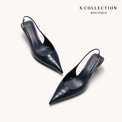 尖头酒杯跟露跟凉鞋Xcollection