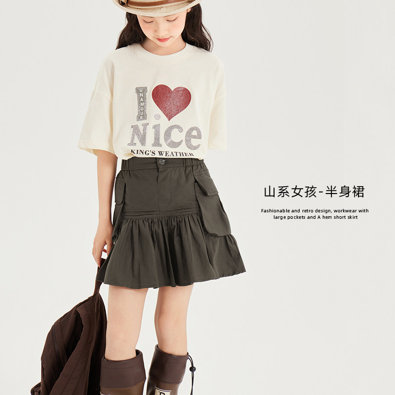 leobaby女童半身裙夏季新款儿童复古斜纹棉A摆短裙中大童洋气裙子,童装/婴儿装/亲子装,半身裙,淘宝优惠券,粉丝福利购,淘宝优惠卷