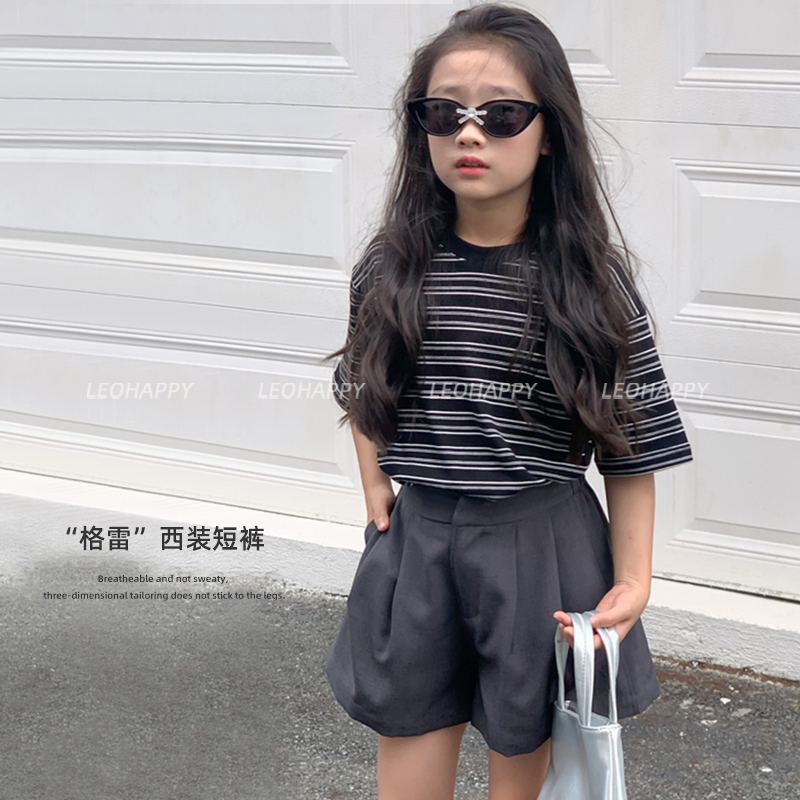 女童西装短裤儿童百搭休闲裤