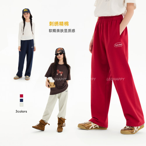 女童裤子儿童运动裤休闲阔腿裤
