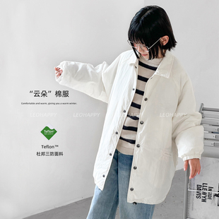 LEOHAPPY女童夹棉外套杜邦三防儿童棉服2025新款 亲子上衣 中长款