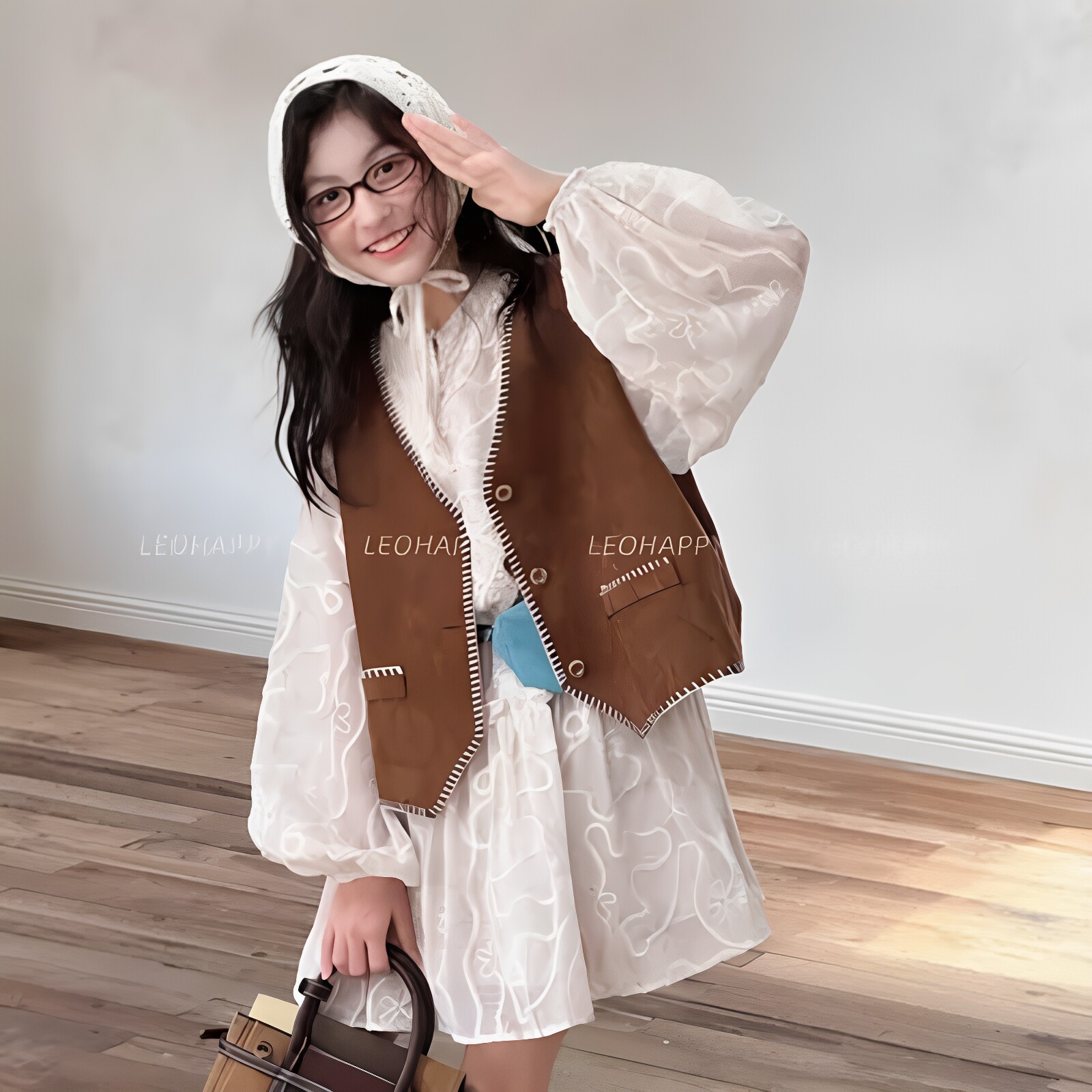 女童马甲外穿仿麂皮春秋款上衣图片
