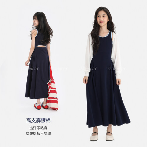 女童连衣裙赛锣棉儿童背心裙夏季