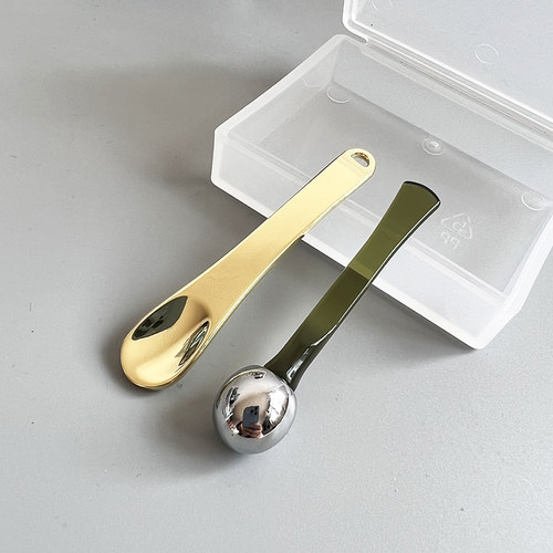 眼霜脸部面膜按摩棒导入金属挖勺