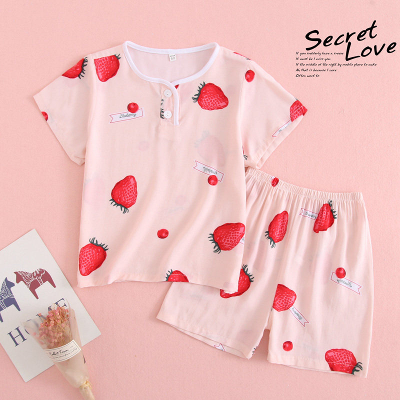 儿童睡衣夏季薄款男孩女孩绵绸男童女童短袖短裤家居服套装空调服|ruв категории Детская одежда, детей дома, одежду, домашнего костюм - от Buy2taobao.com для оказания профессиональной услуги покупки агента Taobao