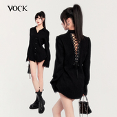 侘寂风清冷感肌理褶皱小心机露背系带防晒衬衫 VOCK 暗黑颂歌 上衣