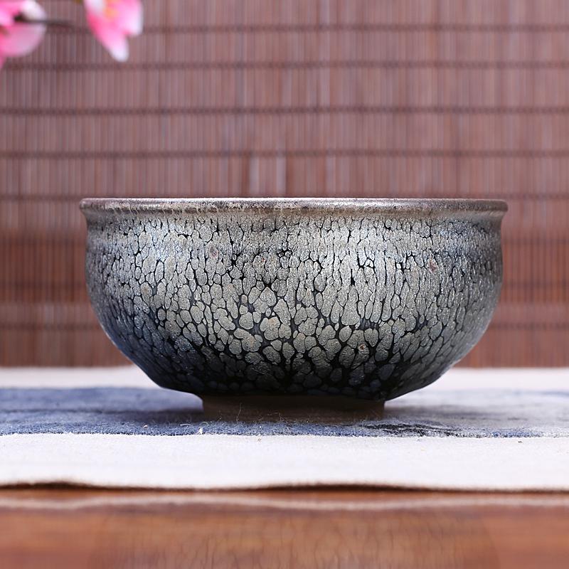 茶杯茶盏鹧鸪斑无暇建阳兔毫品茗杯子王超油滴禅定建盏9cm纯手工
