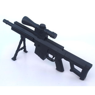 儿童玩具枪拼装积木吃鸡战争武器98K狙击枪AWM机枪和平精英巴雷特