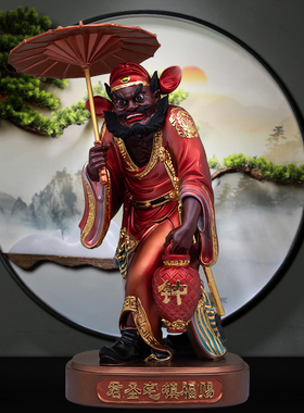 树脂钟馗神像地府神像赐福镇宅圣君钟天师金缕彩桌面摆件
