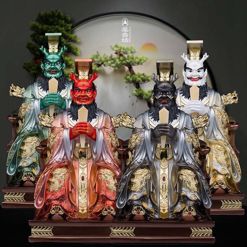 四海龙王树脂神像东海龙王西海南海北海居家龙王像体12-19寸圣丰