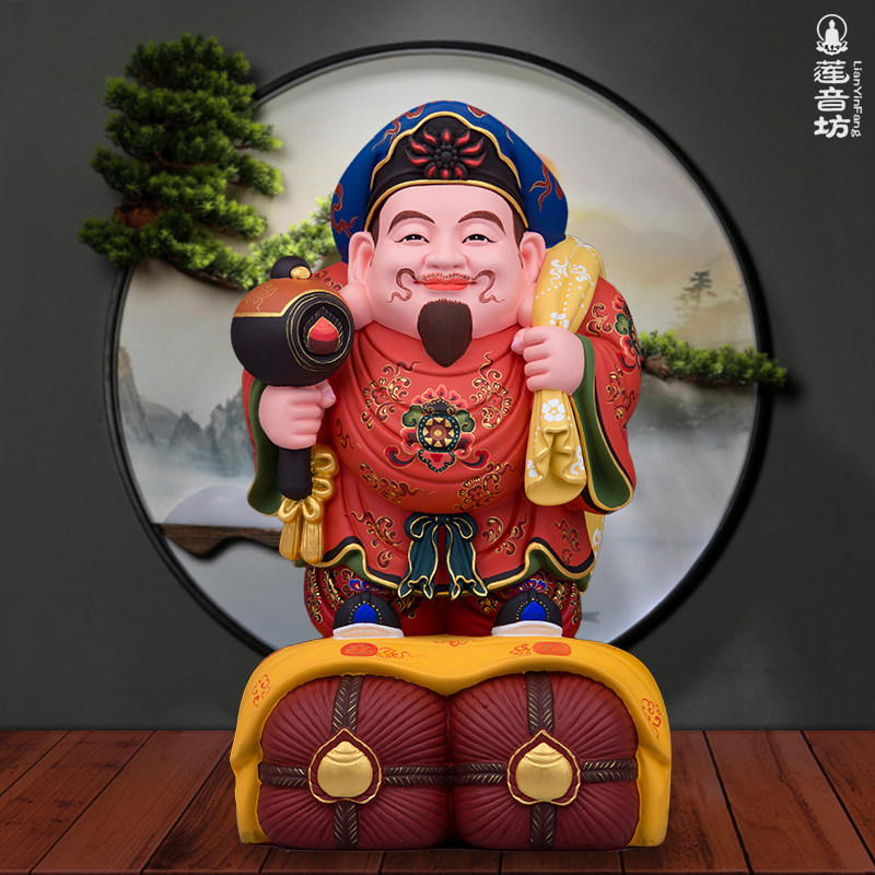 日式大黑天财神树脂密宗大富翁招财佛像家用办公室供奉神像密宗像