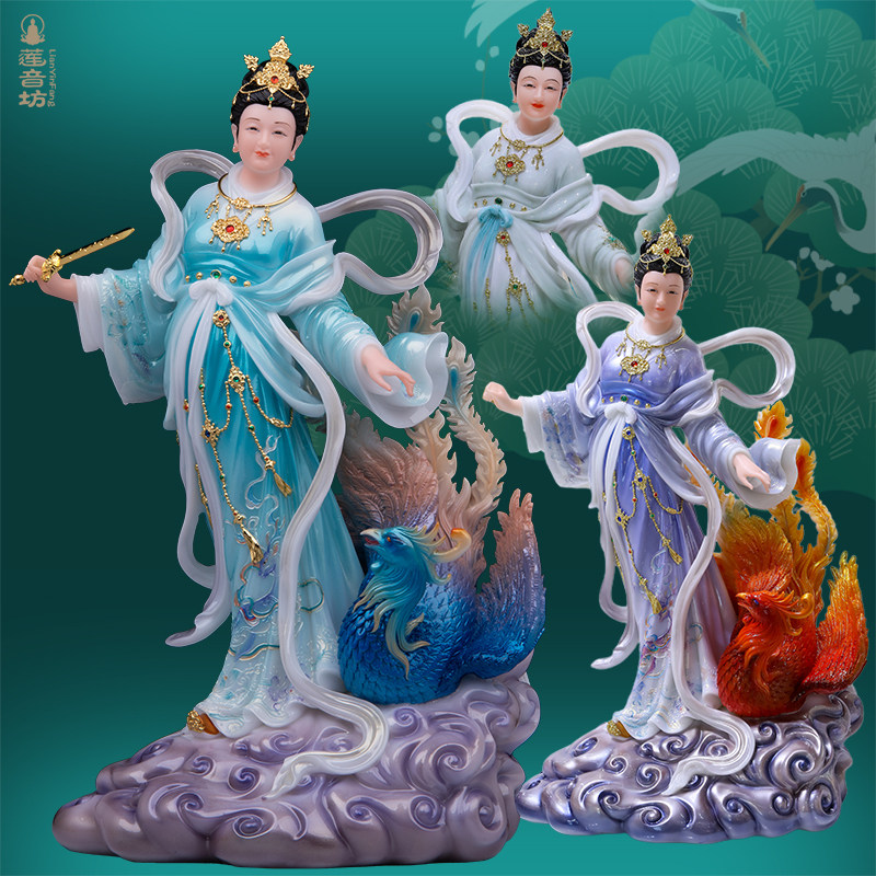 九天玄女汉白玉实心九天娘娘神像
