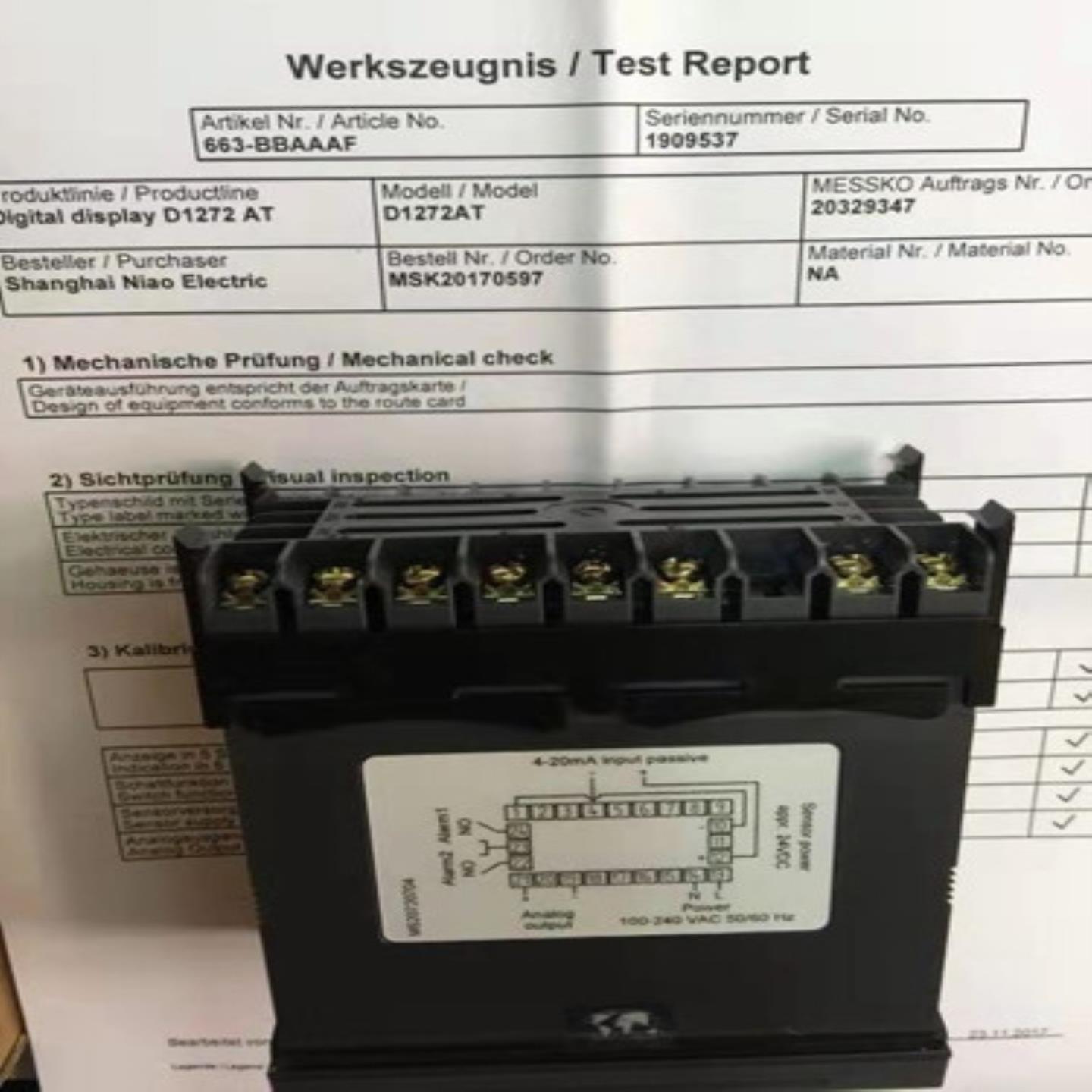 MESSKO D1272AT  663-10-10-01-01油温数显表