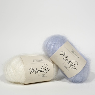 普利妙织真丝马海70%南非超幼马海毛30%白厂丝Lace线,20g/团,260m