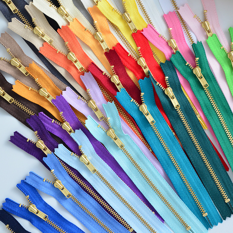 正品YKK14厘米3号铜拉链