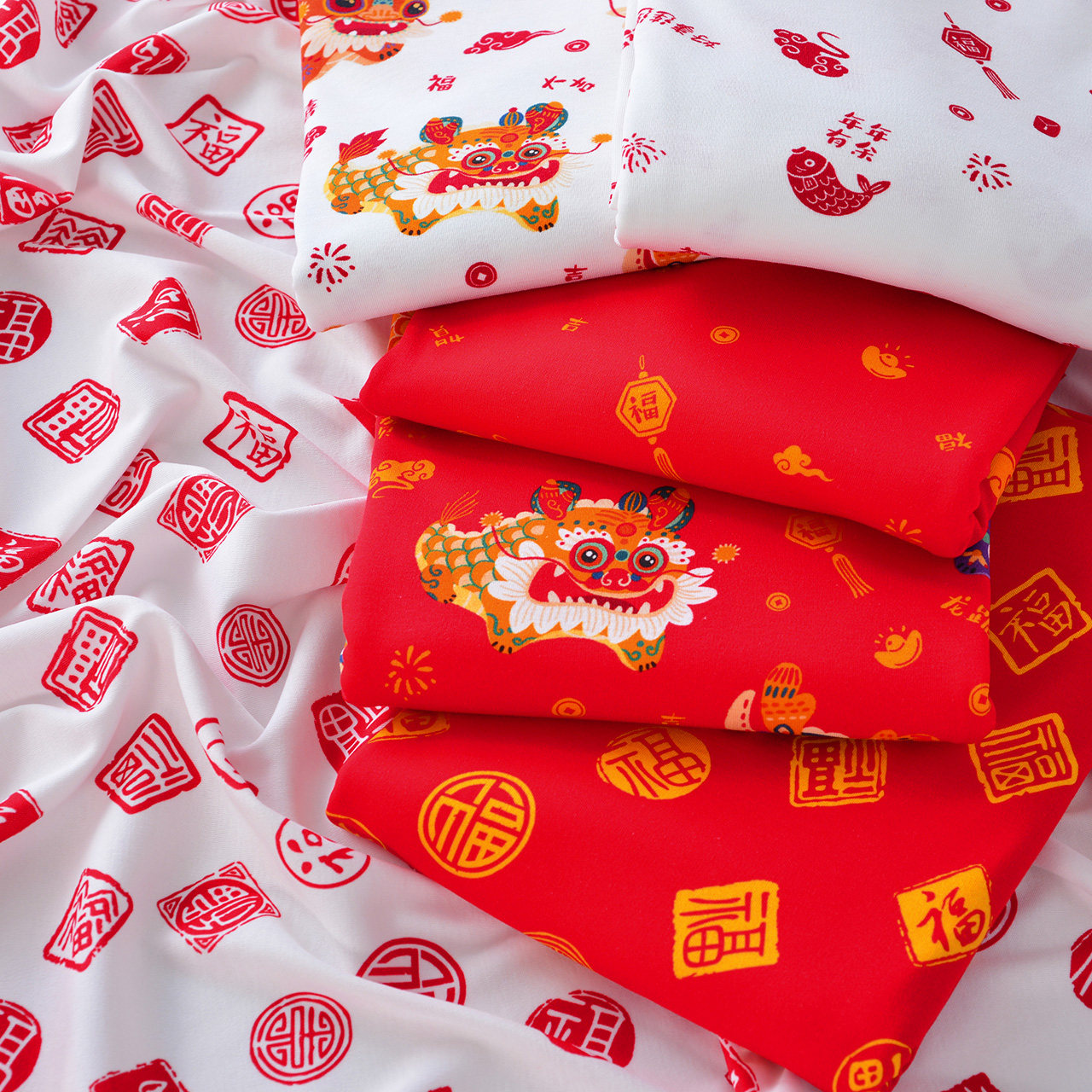 布料40支精梳棉双面针织布大红色龙年新年本命年喜庆纯棉面料棉布,居家布艺,海绵垫/布料/面料/手工diy,淘宝优惠券,粉丝福利购,淘宝优惠卷