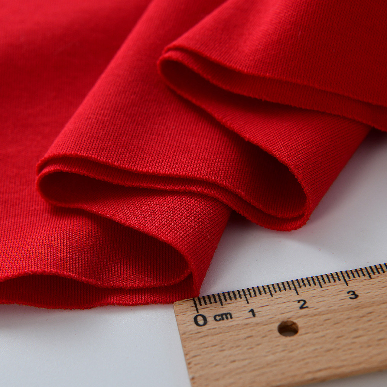 40支纯棉双面针织布料手工diy婴童服装尿布新生婴儿抱被内裤大红