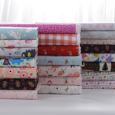 宝宝睡衣卡通风磨绒布料手工diy