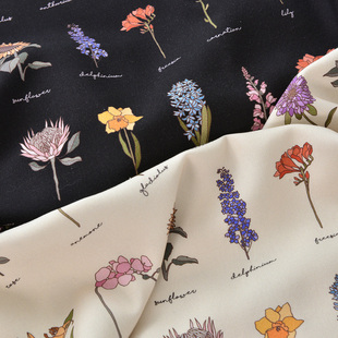 20支人造棉布料棉绸面料手工夏季服装睡衣童装裤子裙子花枝标本