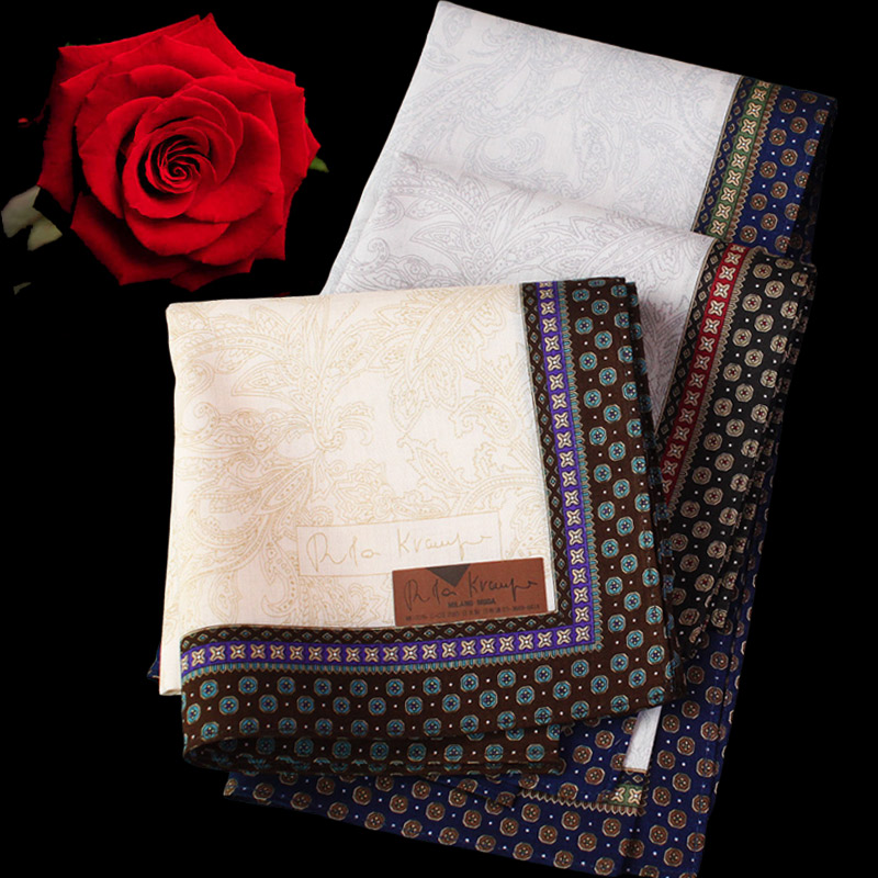 逆天奢华日本佩斯利男士全棉手帕