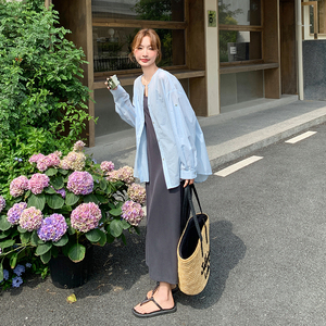 夏季新款衬衫吊带两件套装2690套装P155 K228图片