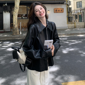 现货 数据好 新款PU皮衣短外套133-5815P145控218图片