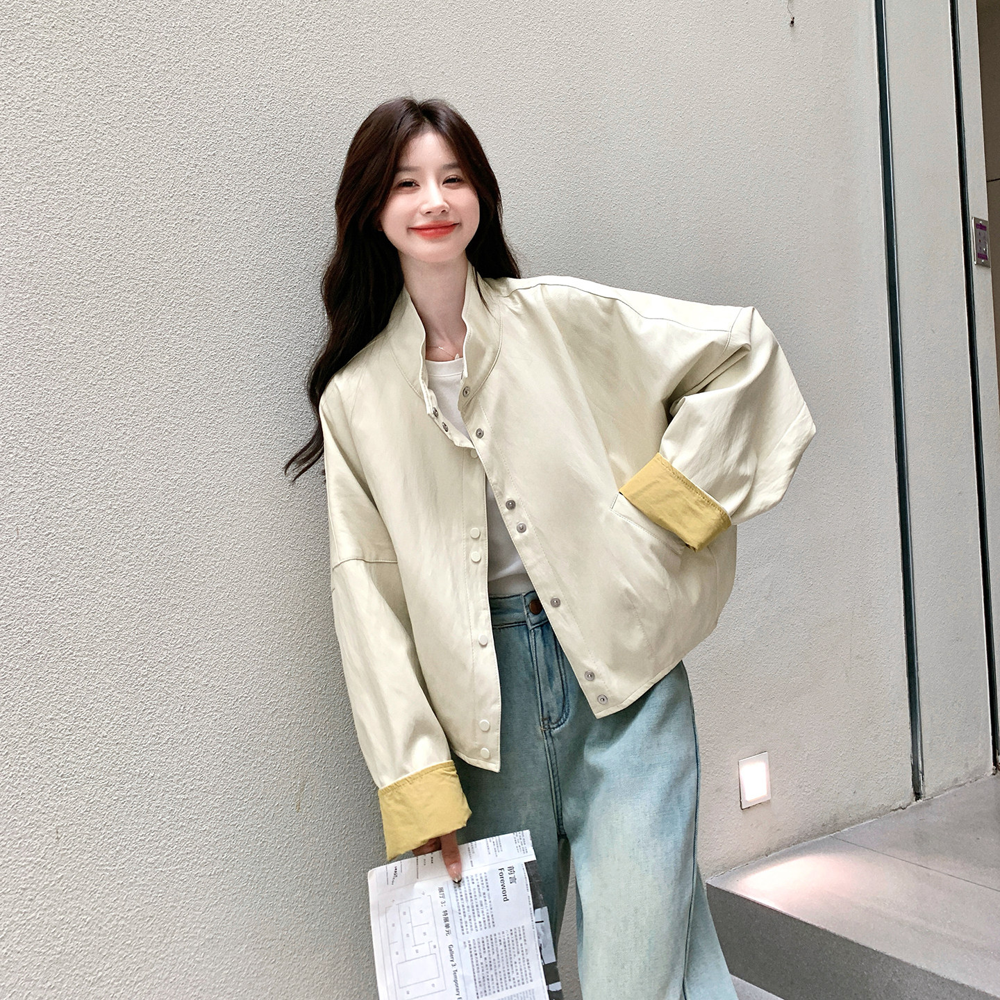 大货已出新款PU拼色皮衣短外套7008皮衣P150K218,女装短外套,浙宝133