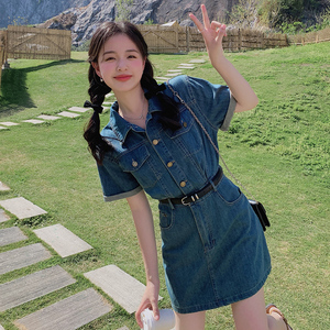 现货 夏季薄款牛仔连衣裙133-8576P120控178图片