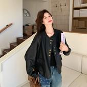 7282 PU皮衣外套 P155控248 新款 春季