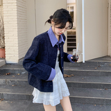 常规秋季POLO领防风做旧女短外套女装复古上衣韩版小香风春秋气质，女装短外套，浙宝133