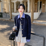 常规秋季POLO领防风做旧女短外套女装复古上衣韩版小香风春秋气质，女装短外套，浙宝133